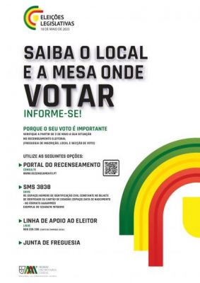 Eleições para a assembleia da República 18-05-2025 - Saiba onde votar